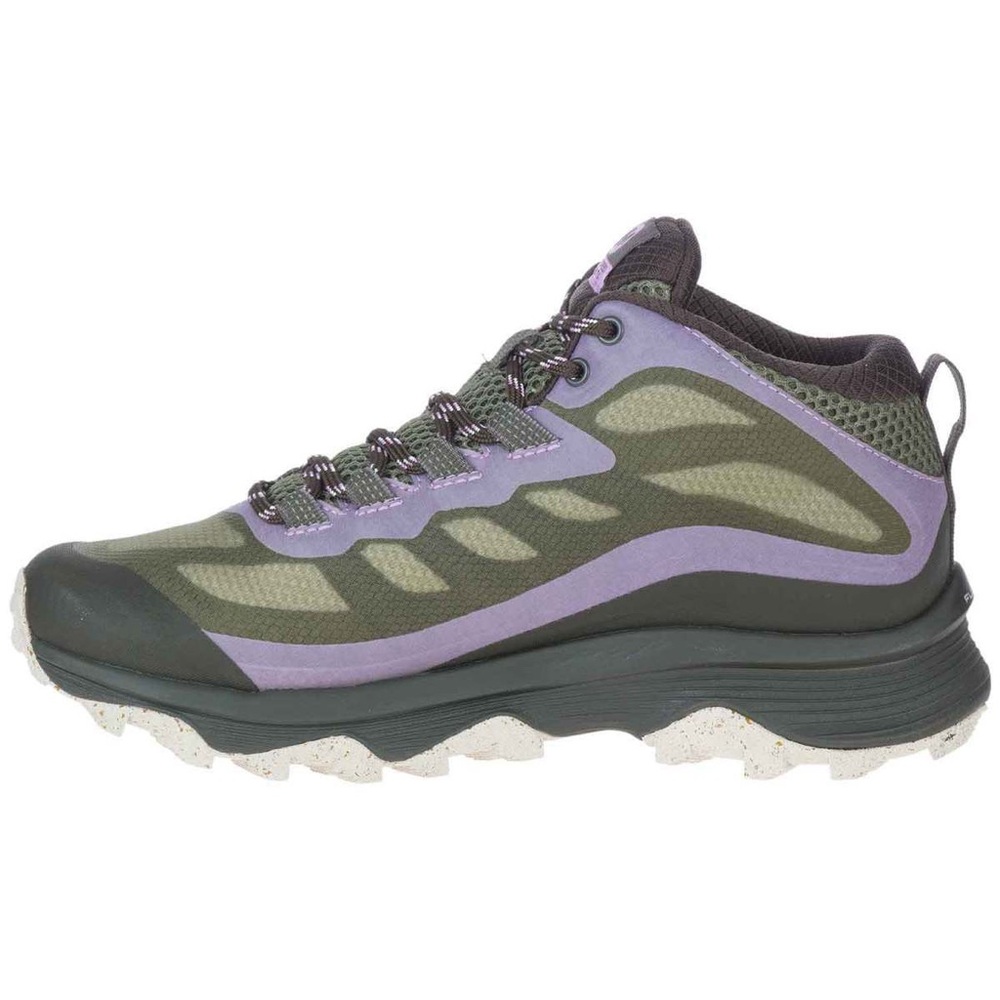 Merrell Women's 9 Moab Speed Waterproof Low Hiking Boots Lichen Purple Lace Up - Picture 2 of 11